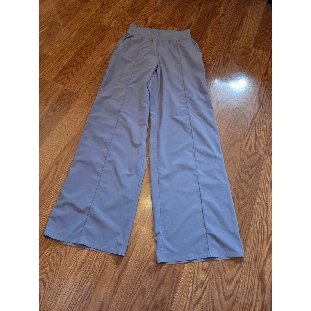 Athleta Nolita Wide Leg Pants Gray Size 4 Relaxed‎ Fit Activewear Bottoms